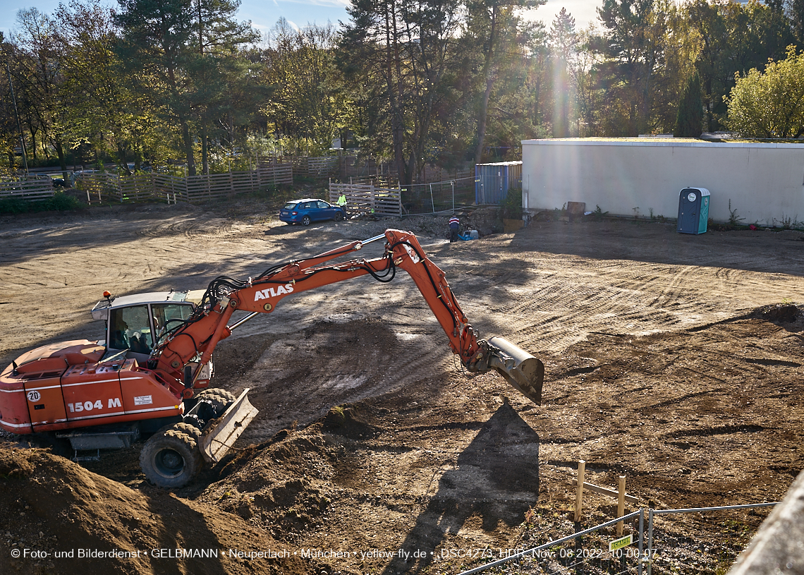 08.11.2022 - Baustelle an der Quiddestraße Haus für Kinder in Neuperlach